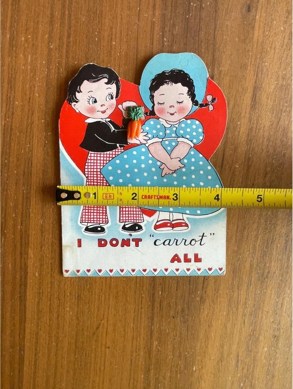 Valentine Card I Don't Carrot All Little Boy & Girl Valentine's Day Card